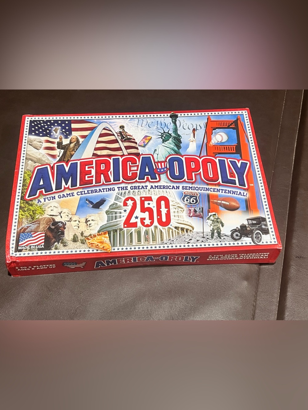 America-Opoly Board Game Celebrating Great American Semiquincentennial